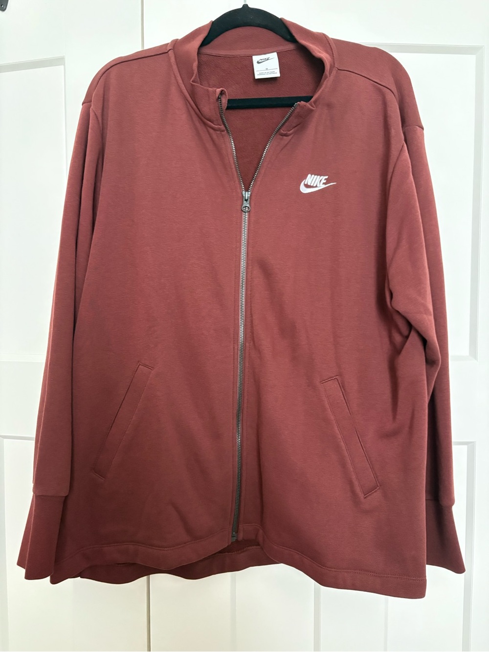 Nike Women's Zip-Up Hoodie in Dark Brown 1X